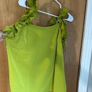 Ruffled Green Women's Top
